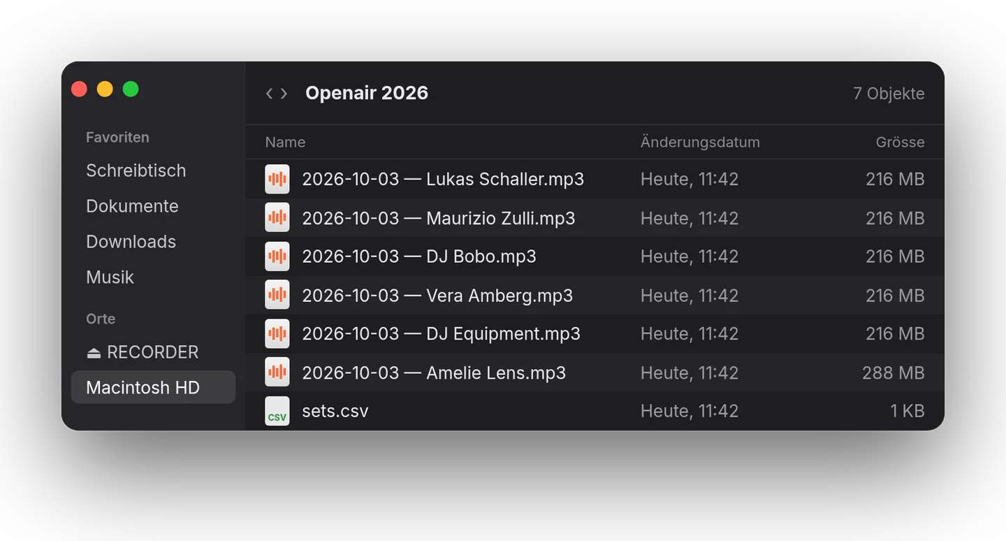 6 · Exportieren. Fertig.
