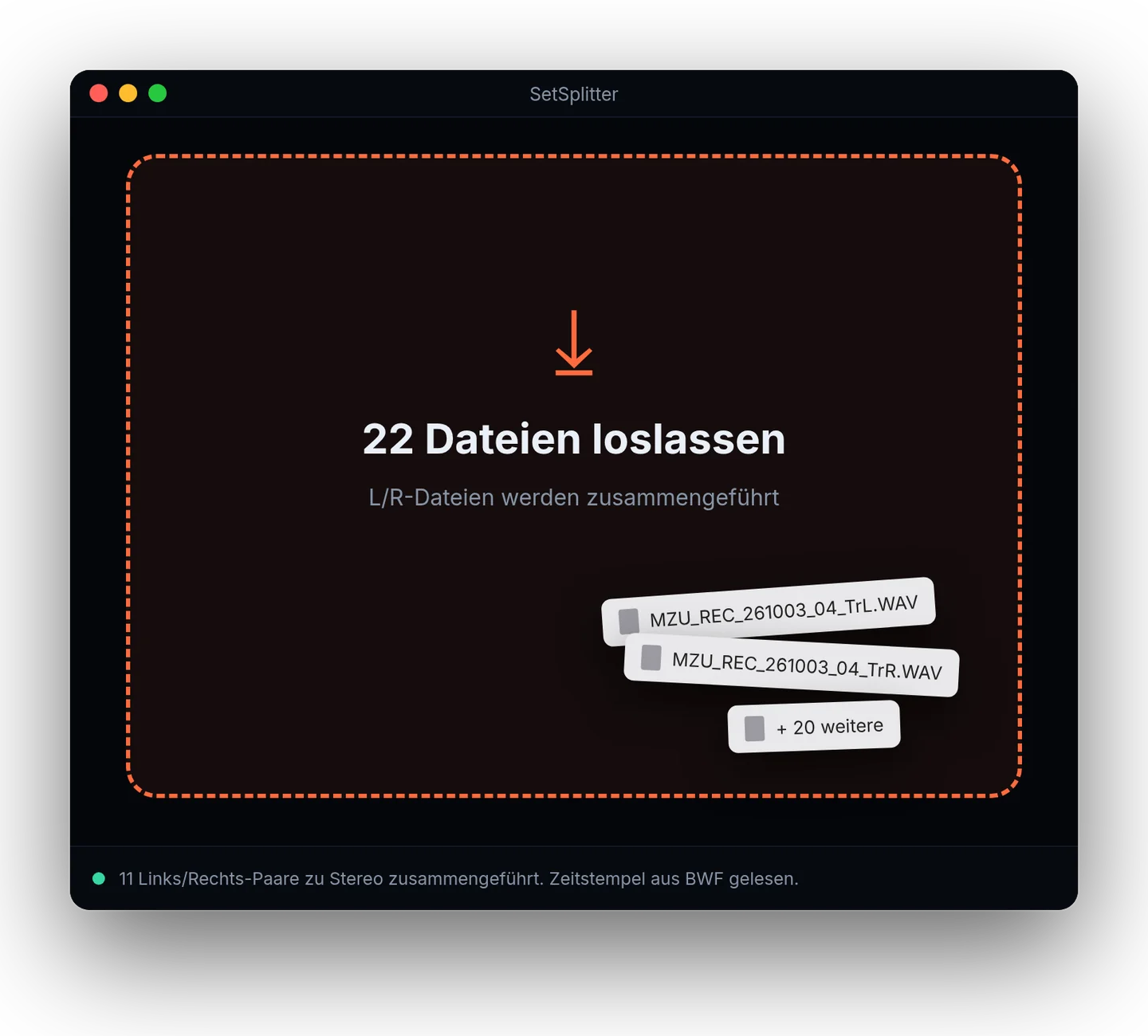 1 · Alle Files reinziehen